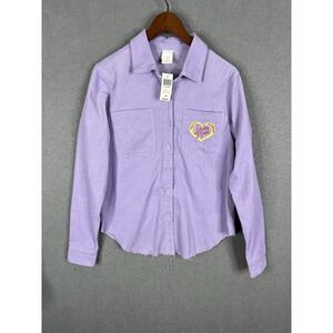 Hot Topic Exclusive Sailor Moon Lilac Purple Corduroy Overshirt Womens S NEW